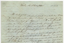 Carta de Don Alvaro Covarrubias a Doña Benigna Ortúzar 25 de abril 1848
