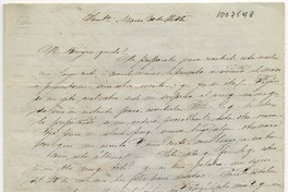 [Carta] 1848 Marzo 30, Santiago [a] Benigna Ortúzar