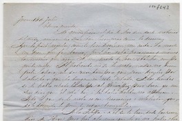 [Carta] [1852] Julio 15, [Santiago] [a] Benigna Ortúzar de Covarrubias