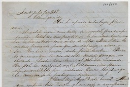 [Carta] 1852 Julio 9, Santiago, [a] Benigna Ortúzar de Covarrubias.