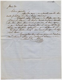 [Carta] [1852?] Junio 20, [Santiago?] Sra. Da. Benigna Ortúzar de Covarrúbias