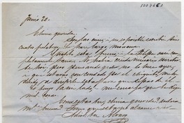 [Carta] [1852?] Junio 20, [Santiago?] Sra. Da. Benigna Ortúzar de Covarrúbias