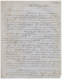 [Carta] [1852], [Santiago] Sra. Da. Benigna Ortúzar de Covarrúbias.