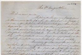 [Carta] [1852], [Santiago] Sra. Da. Benigna Ortúzar de Covarrúbias.
