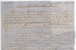 [Carta] 1854 Abril Miércoles 20 Sor D. Matias Ovalle