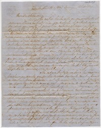 [Carta] 1854 Abril Domingo 16 12 12 del día, Sant[iag]o Sra. Da. Benigna Ortuzar de Covarrúbias