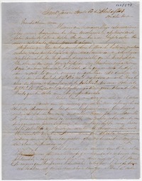 [Carta] 1854 Abril Jueves Santo 13 dos de la tarde, Sant[iag]o Sra. Da. Benigna Ortuzar de Covarrúbias