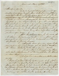 [Carta] 1854 Marzo 15 Jueves, [Santiago] [para Benigna Ortuzar de Covarrúbias]