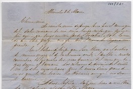 [Carta] [1854] Marzo 8 Miércoles, [Santiago] Señora Doña Benigna Ortúzar de Covarrúbias