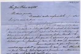 [Carta] 1857 Febrero 14, San José [de Maipo] Sra. Da. Benigna Ortúzar de Covarrubias