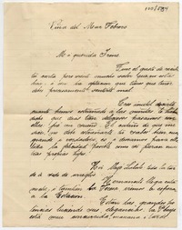 [Carta] [1890?] Viña del Mar, [a] Irene [Lazcano E.].