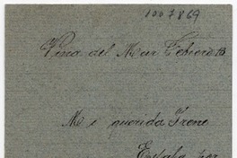 [Carta] [1913] Febrero 13, Viña del Mar [para Doña Irene Lazcano Echaurren]
