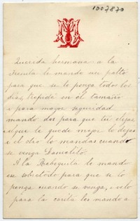 [Carta] [1913?], [Santiago?] [para Doña Irene Lazcano Echaurren]