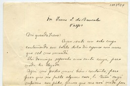 [Carta] 1892 Enero 10, Valp[araís]o P[a]ra Irene L. de Bernales
