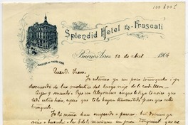 [Carta] 1904 Abril 10, Buenos Aires Querida Irene