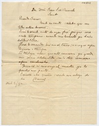 [Carta] [18]91 Dic[iembre] 2, [Malloa?] Para Doña Irene L. de Bernales Sant[iago]