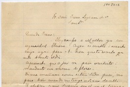 [Carta] [1891?], Malloa P[a]r[a] Doña Irene Lazcano de B. Sant[iag]o