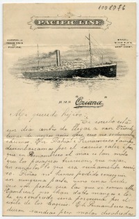 [Carta] [1915?] Junio 12, [San Vicente, Brasil] Mi querido hijito