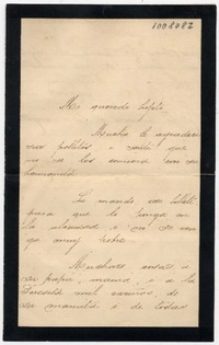 [Carta] [1883?], [Guaico?] Mi querido hijito