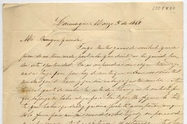[Carta] 1848 Marzo 5, Larmagüe [a] Señorita Benigna Ortúzar