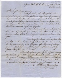 [Carta] [1854] Febrero 21, Valparaíso [a] Benigna Ortúzar de Covarrubias