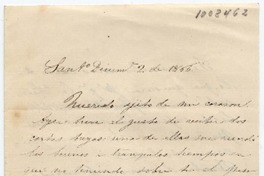 [Carta] 1866 Diciem[bre] 2, Sant[iag]o [para Alvaro Covarrubias]