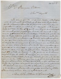 [Carta] [1852] Mayo 25, Santiago [a] Benigna Ortúzar de Covarrubias