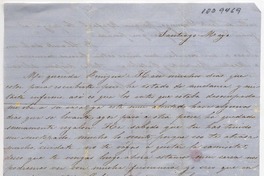 [Carta] [1850?] Mayo, Santiago Señora Doña Benigna Ortuzar de Covarrubias