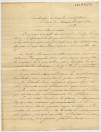 [Carta] 1892 Setiembre 23, Santiago Señor Dn. Alvaro Covarrubias