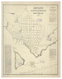Iquique plano de la Dirección de Obras Públicas [material cartográfico] : por Meliton Mieres.