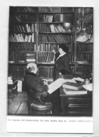 La esposa del historiador [José Toribio Medina,] ha sido hasta hoy su mejor colaboradora