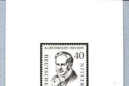 [Sello postal con imagen de Alexander Von Humboldt]