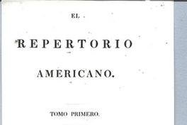 El Repertorio Americano. Tomo Primero