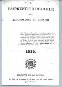 [Empréstito de Chile por Antonio José Irisarri]