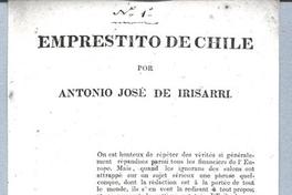 [Empréstito de Chile por Antonio José Irisarri]