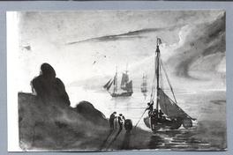 [Paisaje con embarcaciones]