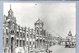 [Edificios del costado norte de la Plaza de Armas de Santiago]