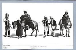 Vendedores en las calles : heladero, brevero, velero, dulcero, lechero.