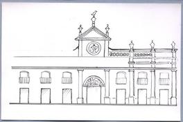 [Croquis del Edificio del Palacio del Real Tribunal del Consulado, ubicado en calle Bandera con Compañía]