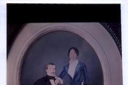 [Diego Barros Arana] : [con una mujer que puede ser su esposa, Rosario Izquierdo Urmeneta.].