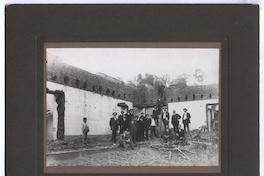 [Fotografía de la demolición del monasterio o convento de Santa Clara]