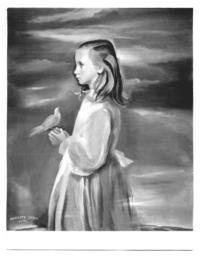 [Carmen Aldunate de Romero, retrato de niña de perfil]