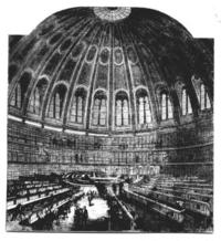 [Museo Británico, dibujo de la vista interior]