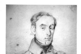 [Manuel Blanco Encalada, dibujo del retrato de medio cuerpo con uniforme]