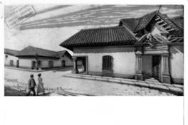 [Casa esquina de la calle Santa Rosa con Eleuterio Ramírez, Santiago 1921]