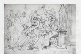 [Dibujo de un asesinato público. Grecia]