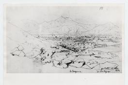 [Dibujo del valle del sector del Cerro La Campana]