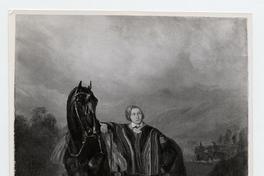 [Joven aristócrata chileno junto a un caballo negro]