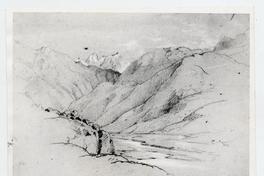 [Dibujo de una quebrada entre las montañas]