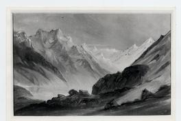 [Dibujo de montañas nevadas]